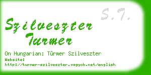 szilveszter turmer business card